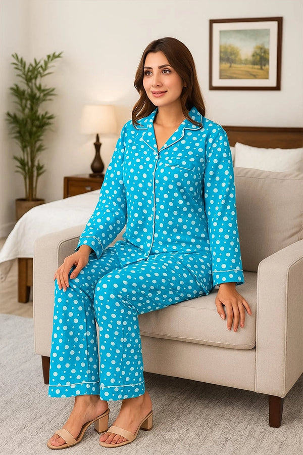 Polka Cosywear - Cyan