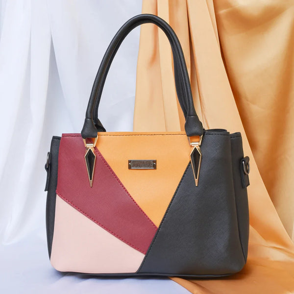 Trendy PU Leather Commuter Handbag – Stylish Crossbody & Shoulder Bag - Black