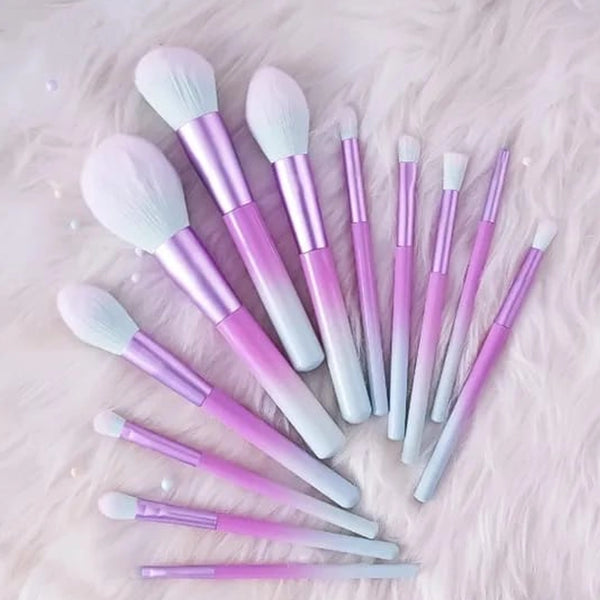 Dreamy Ombre 9-Piece Makeup Brush Set – Purple Gradient