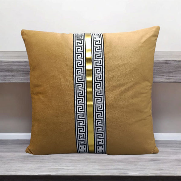 Modern Velvet Cushion Cover – Mustard Gold Edition